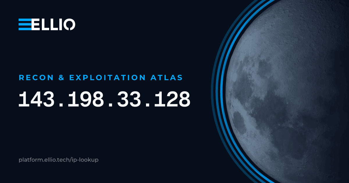 143.198.33.128 - Threat Intelligence | ELLIO